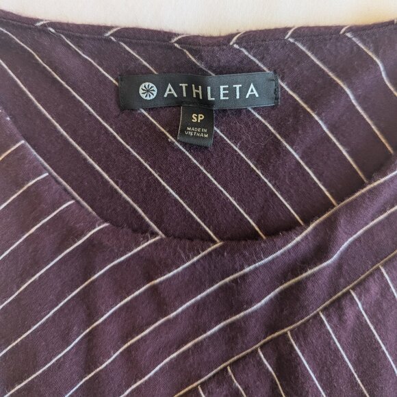 Athleta Santorini Mix Stripe Purple Athleisure Dress | PS - Picture 5 of 5